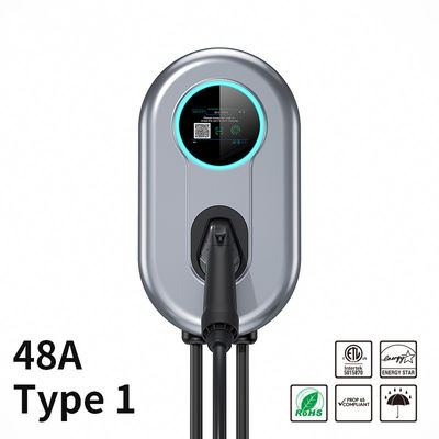 estação do carregador de 48A Wallbox EV com painel LCD APP Wifi/Bluetooth 11,52 quilowatts do tipo - 1 carregador da casa de EV