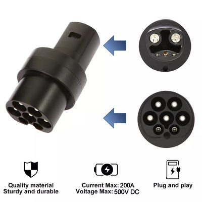 Tipo - 2 ao conector de carregamento de carregamento da C.C. 500V Tesla do adaptador do veículo elétrico de Tesla