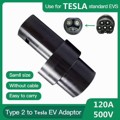 Adaptador 22KW Type2 para Tesla EV Conversor de Adaptador de Carregamento DC 500V