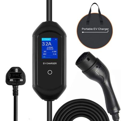 estação móvel rápida do carregador da C.A. EV EV do Type1 de 3.5kw 16A do carregador portátil de Homeuse com proteção da tomada