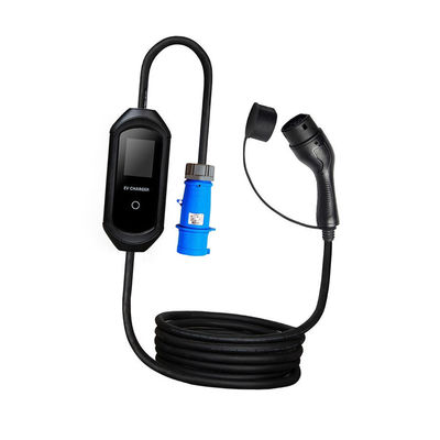 Carregador rápido portátil do carro elétrico do SAE J1772 32 A do carregador de EV 32A com C.A. da tomada do comando