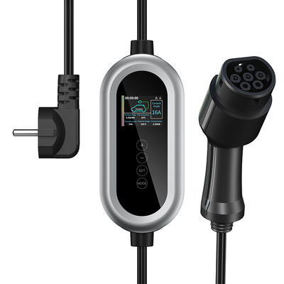O OEM personalizou o carregador portátil elétrico portátil da estação de carregamento 16A do carro da C.A. 230V do Type2 EV