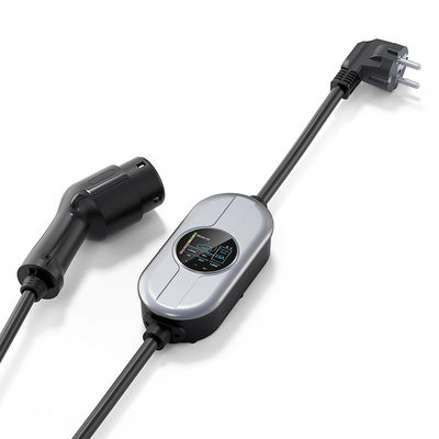 7.36KW 32A tipo ajustável máximo - carregador portátil de 2 EV para a estação de carregamento do veículo elétrico com painel LCD