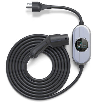 16A Tipo 1 Estação de Carregamento Móvel AC Pilha de Carregamento SAE J1772 Com LCD