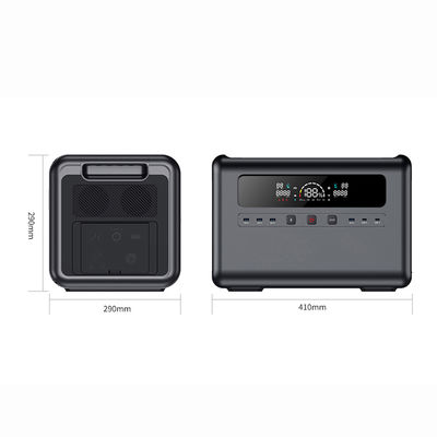 gerador solar portátil da central elétrica 2400W 2304Wh, alimentação por acumuladores LiFePO4