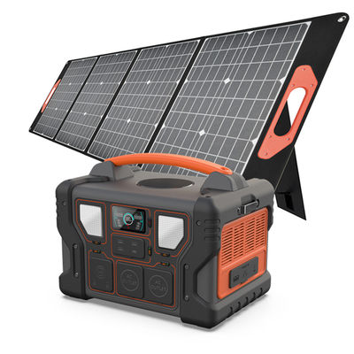 O LCD indica 300W/500W/700W/1000W que a central elétrica portátil com o painel solar impermeável recondiciona
