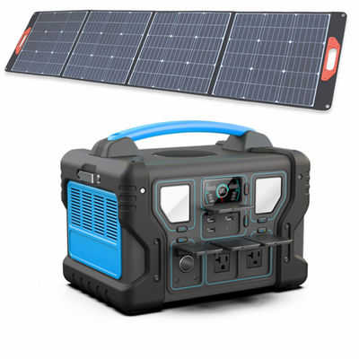 O LCD indica 300W/500W/700W/1000W que a central elétrica portátil com o painel solar impermeável recondiciona